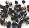 200pcs Authentic Preciosa 4mm (0.16 inch) Small Faceted Bicone Crystal Loose Beads Jet Black AB Compatible with Swarovski 5301/5328 for DIY Jewelry Making Pre-B440